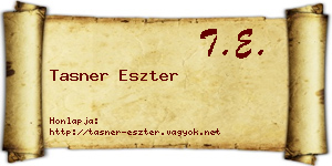 Tasner Eszter névjegykártya