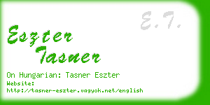 eszter tasner business card